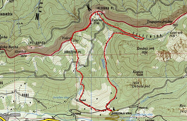 Trip3 - Srednji vrh, Blekova planina,Vo�ca, Srednji vrh